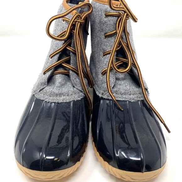 Rue21 Duckie Flannel Winter Snow Rain Women's Boot Lace Up Black Gray Size 7 - Picture 4 of 7